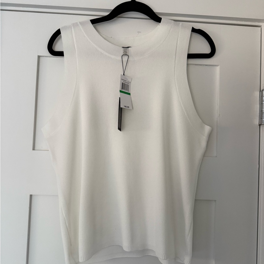 Sleeveless White Top